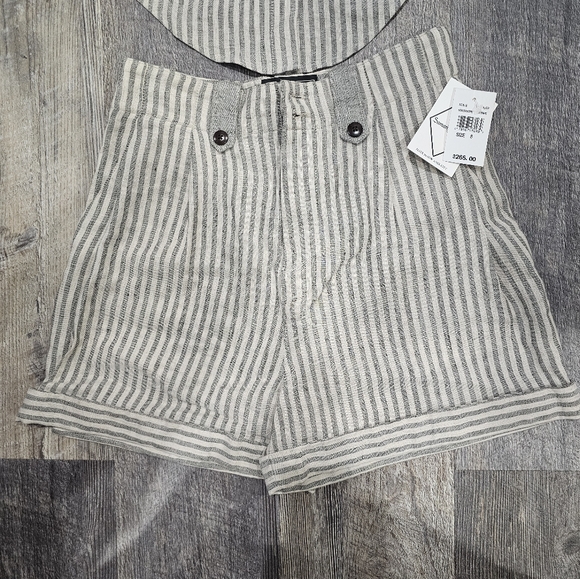 NWT Samantha pleet Striped Sleeveless Top AND SHORT size L - Picture 3 of 11